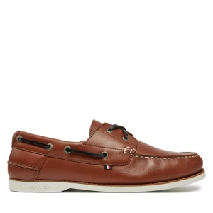 Półbuty Tommy Hilfiger Th Boat Shoe Core Lth FM0FM05569 Brązowy