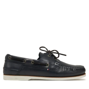 Półbuty Tommy Hilfiger Th Boat Shoe Core Lth FM0FM05569 Granatowy