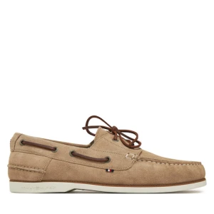 Półbuty Tommy Hilfiger Th Boat Shoe Core Suede FM0FM05387 Beżowy