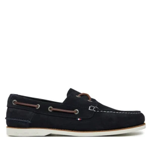 Półbuty Tommy Hilfiger Th Boat Shoe Core Suede FM0FM05387 Granatowy