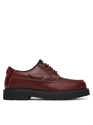 Półbuty Tommy Jeans Archive '01 Boat Shoe Leather EM0EM01651 Brązowy