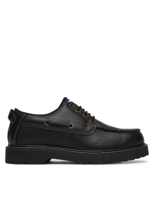 Półbuty Tommy Jeans Archive '01 Boat Shoe Leather EM0EM01651 Czarny