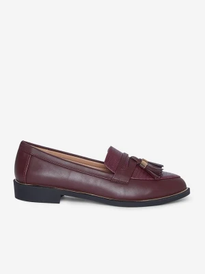 Półbuty wsuwane Dorothy Perkins bordowy