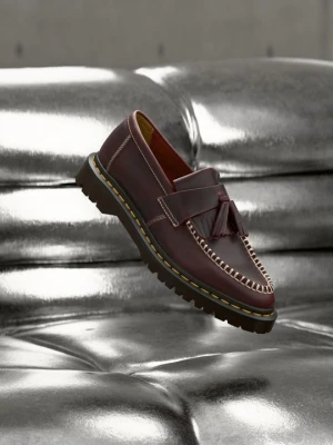 Półbuty wsuwane Dr. Martens ciemnoczerwony