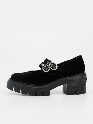 Półbuty wsuwane Stuart Weitzman czarny
