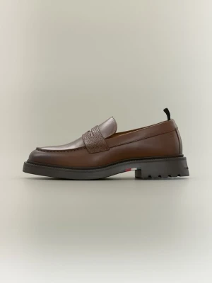 Półbuty wsuwane Tommy Hilfiger koniakowy