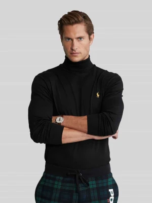 półgolf o kroju regular fit z czystej bawełny Polo Ralph Lauren Czarny
