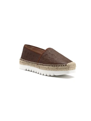 Pollini Skórzane espadryle