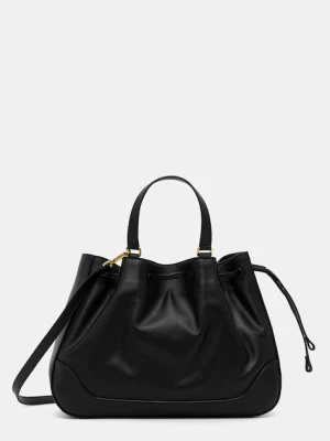 Pollini torebka skórzana kolor czarny PC4428PP0N QG1