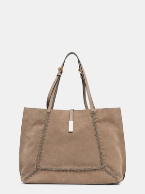 Pollini torebka tote damska zamszowa