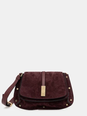 Pollini torebka zamszowa kolor bordowy PC4426PP0N QI1