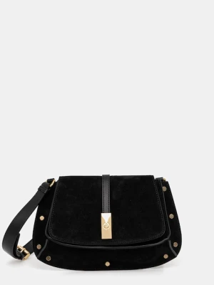 Pollini torebka zamszowa kolor czarny PC4426PP0N QI1