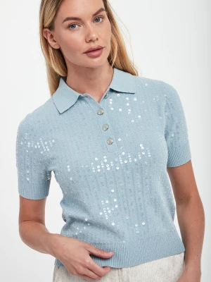Polo damskie z cekinami Diadema MARELLA SPORT
