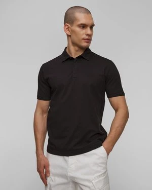 Polo męskie C.P. Company 1020 Jersey Logo Polo czarne CP Company
