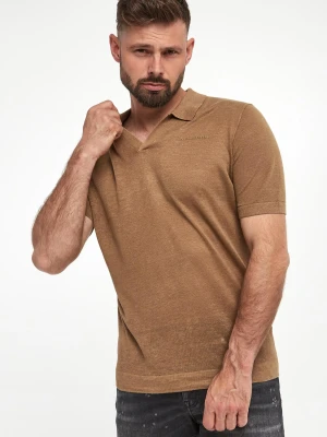 Polo męskie lniane KARL LAGERFELD