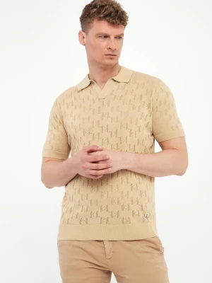 Zdjęcie produktu Polo męskie z ażurowym logo KARL LAGERFELD
