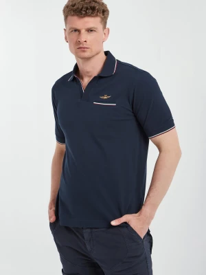 Polo męskie z haftem AERONAUTICA MILITARE
