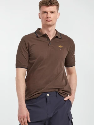 Polo męskie z logo AERONAUTICA MILITARE