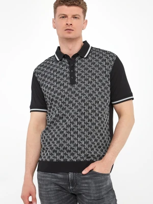 Zdjęcie produktu Polo męskie z nadrukiem logo KARL LAGERFELD