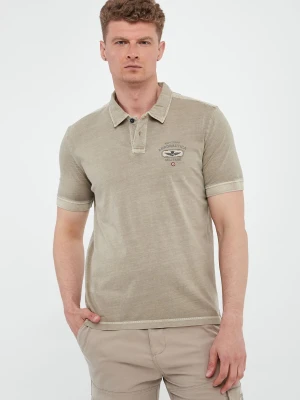 Polo męskie z naszywką AERONAUTICA MILITARE