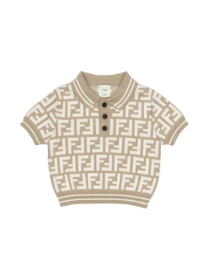 Polo Monogramowe Brązowe Fendi