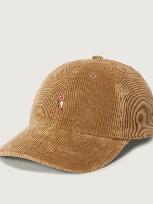 POLO RALPH LAUREN Bejsbolówka | sztruks beżowy