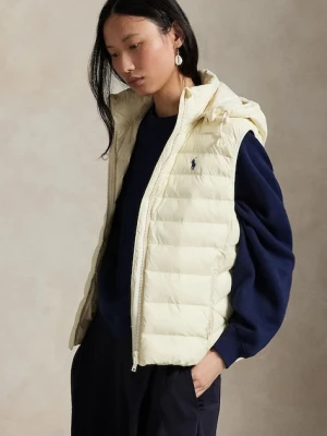 Polo Ralph Lauren bezrękawnik damski kolor beżowy zimowy 211958935