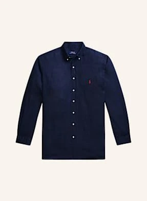 Polo Ralph Lauren Big & Tall Koszula Z Lnu Comfort Fit blau