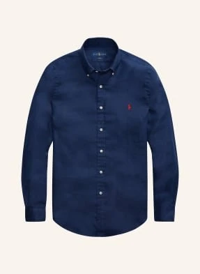 Polo Ralph Lauren Big & Tall Koszula Z Lnu Slim Fit blau