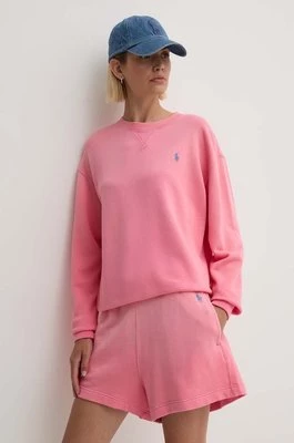 Polo Ralph Lauren bluza bawełniana damska kolor różowy gładka 211935582