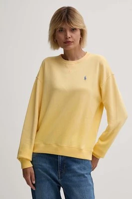 Polo Ralph Lauren bluza bawełniana damska kolor żółty gładka 211935582