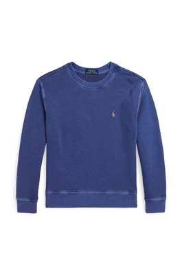 Polo Ralph Lauren bluza bawełniana dziecięca kolor niebieski gładka 323942099003