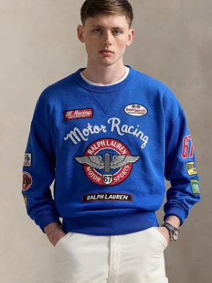 Polo Ralph Lauren bluza bawełniana Lscnvfm2 Long Sleeve męska kolor granatowy z aplikacją 710972338
