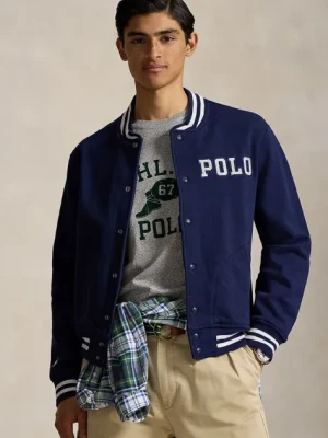 Polo Ralph Lauren bluza bawełniana męska kolor granatowy gładka 710972666