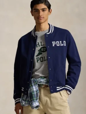 Polo Ralph Lauren bluza bawełniana męska kolor granatowy gładka 710972666