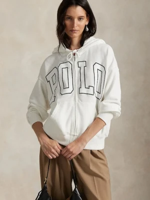 Polo Ralph Lauren bluza damska kolor biały z kapturem 211A90685