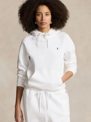 Polo Ralph Lauren bluza damska kolor biały z kapturem gładka 211943007