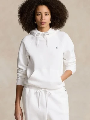 Polo Ralph Lauren bluza damska kolor biały z kapturem gładka 211943007