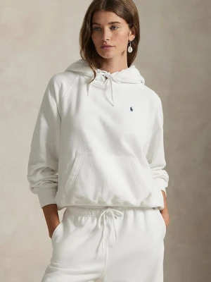 Polo Ralph Lauren bluza damska kolor biały z kapturem melanżowa 211971691
