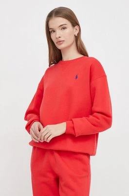 Polo Ralph Lauren bluza damska kolor czerwony gładka