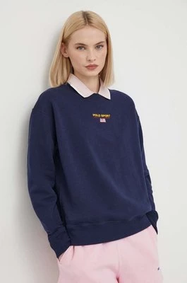 Polo Ralph Lauren bluza damska kolor granatowy z aplikacją 211936918
