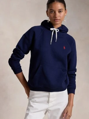 Polo Ralph Lauren bluza damska kolor granatowy z kapturem gładka 211943007