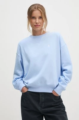 Polo Ralph Lauren bluza damska kolor niebieski z aplikacją 211936820