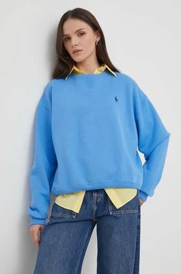 Polo Ralph Lauren bluza damska kolor niebieski z aplikacją