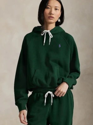 Polo Ralph Lauren bluza damska kolor zielony z kapturem gładka 211971698