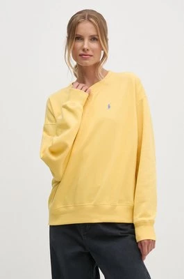 Polo Ralph Lauren bluza damska kolor żółty z aplikacją 211936820