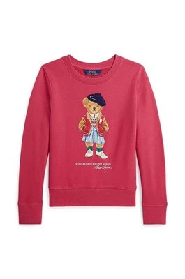 Polo Ralph Lauren bluza dziecięca kolor czerwony z nadrukiem