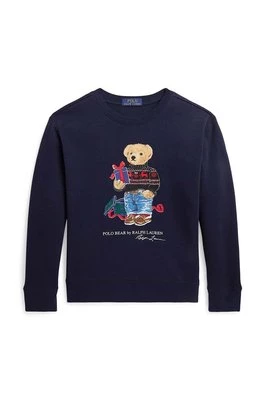 Polo Ralph Lauren bluza dziecięca kolor granatowy z nadrukiem