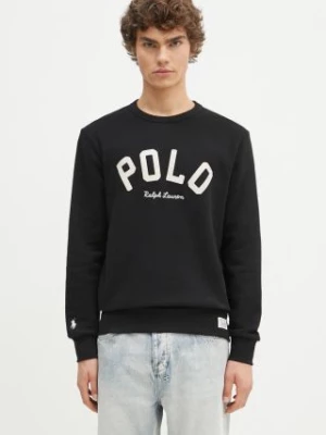 Polo Ralph Lauren bluza Fleece-LSL-SWS męska kolor czarny z aplikacją 710952041