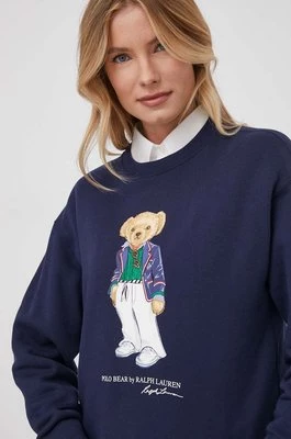 Polo Ralph Lauren bluza kolor granatowy wzorzysta 211924304